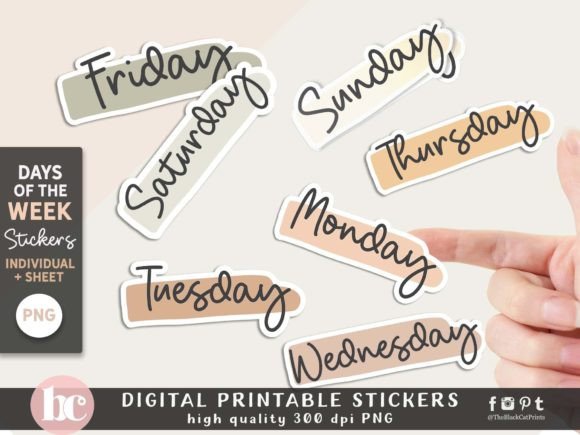Days of the Week Stickers: Streamline Your Design Workflow