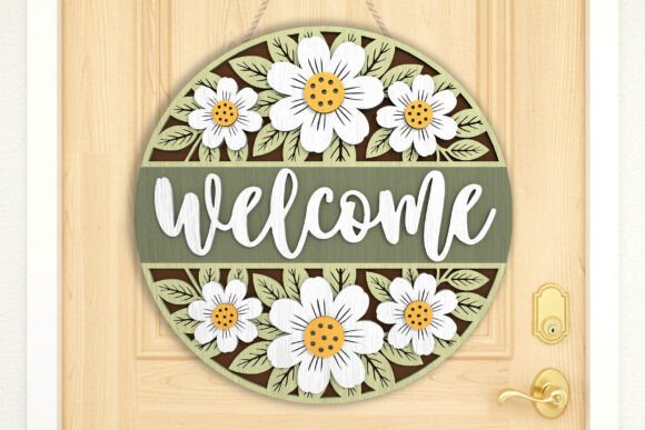 Floral Welcome Door Sign SVG: Crafting a Memorable Entrance