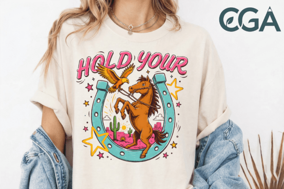 Hold Your Horses Western PNG: A Premium Design Asset