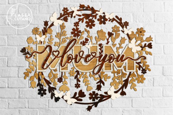 I Love You Mum - Floral Wreath: A Design Asset for Meaningful Visuals