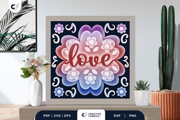 Love 3D Layered Paper Cut SVG: A Modern Design Asset