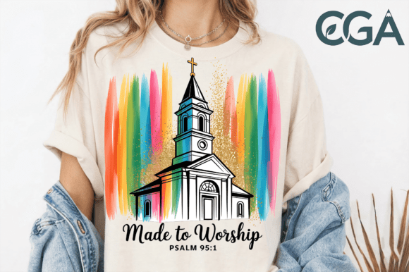 Made to Worship Church PNG: Faith in Vibrant Design