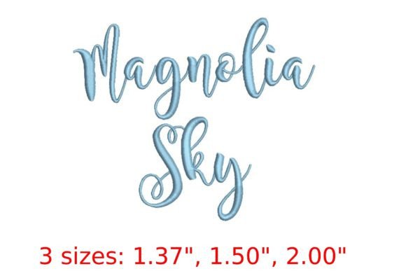 Magnolia Sky: An Elegant Script Embroidery Font