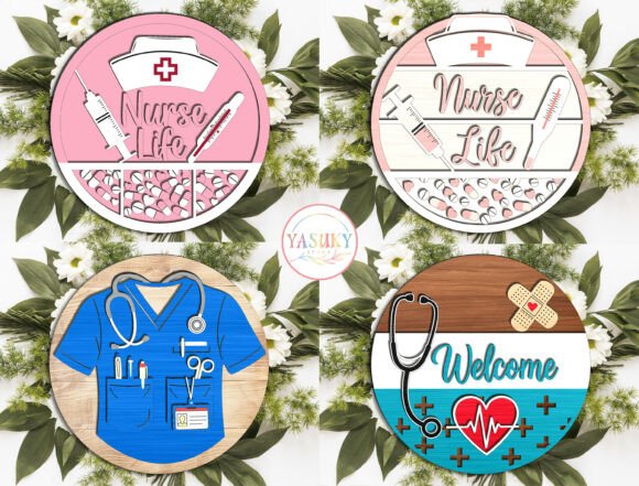 Nurse Life Door Hanger SVG: A Design Asset for Healthcare Branding