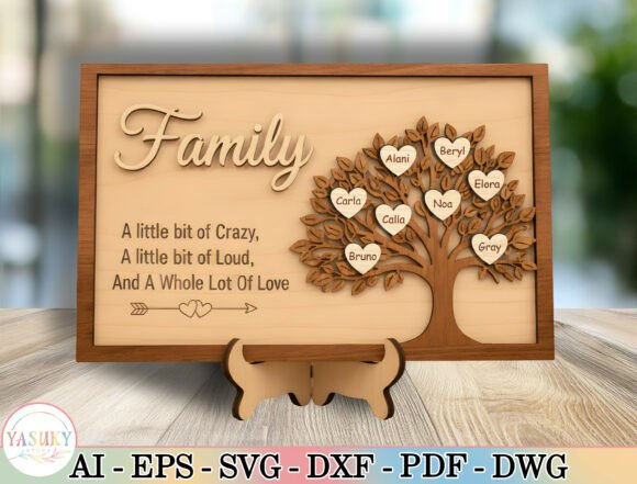 Personalized Family Tree Laser Cut File: A Design Asset for Meaningful Projects
