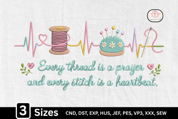 Sewing Lover Sewing Heartbeat: A Design Asset That Sings