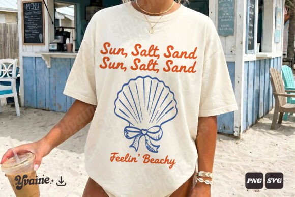 Sun, Salt, Sand: A Retro Coquette Beach Design Asset
