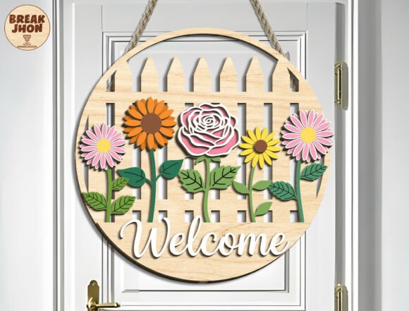 Welcome Garden Door Hanger SVG: A Spring Design Essential